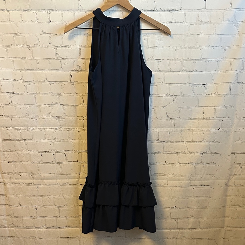 Elegant Navy Sleeveless Dress